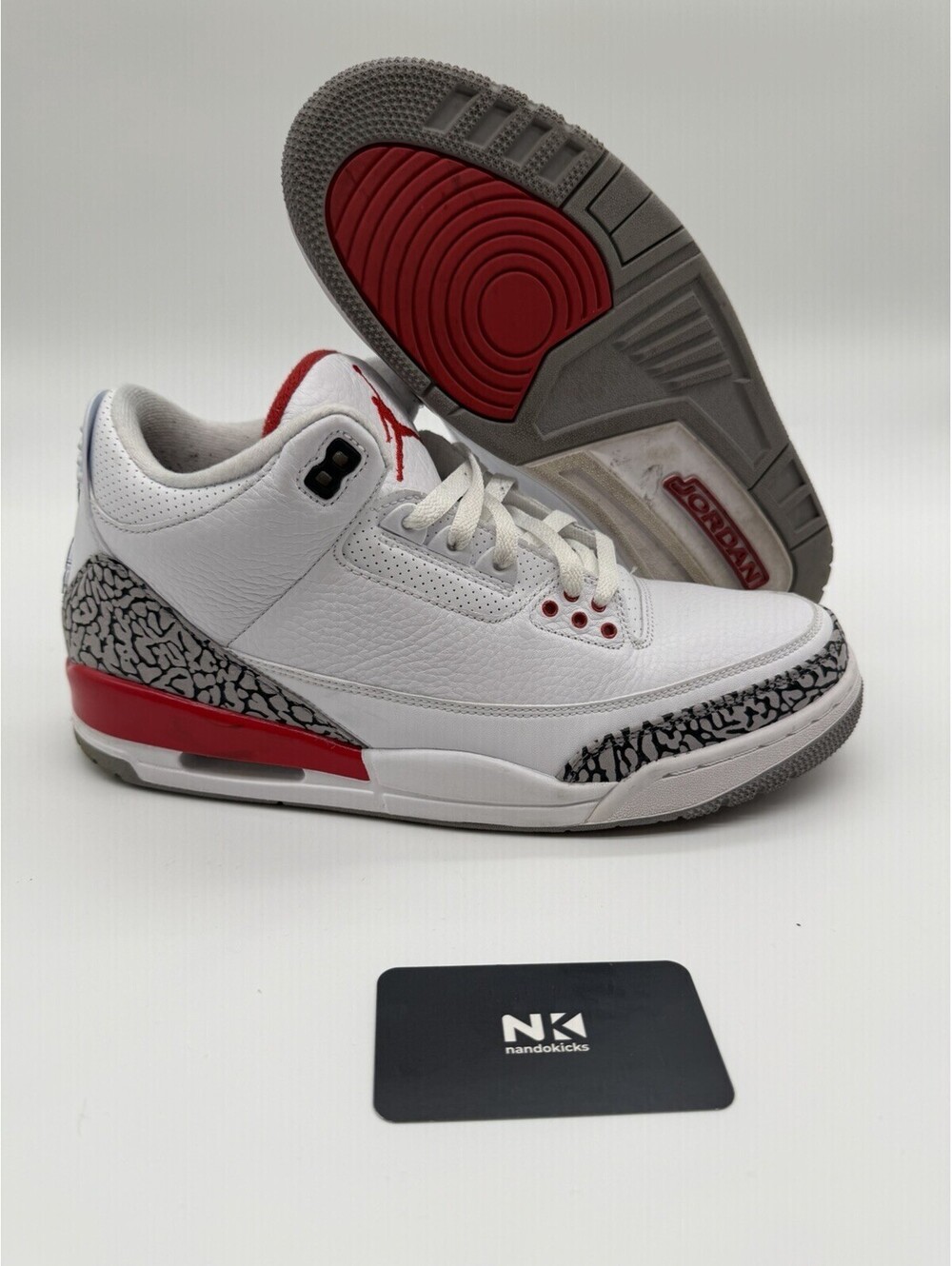 Nike Air Jordan Retro 3 Katrina Hall Of Fame 2018 Red • Size 11.5 • 136064-116